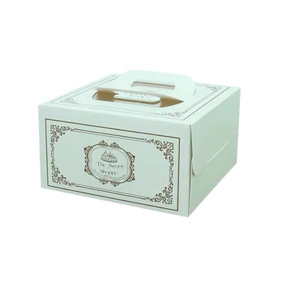 Cardboard Dessert Box with Handle
