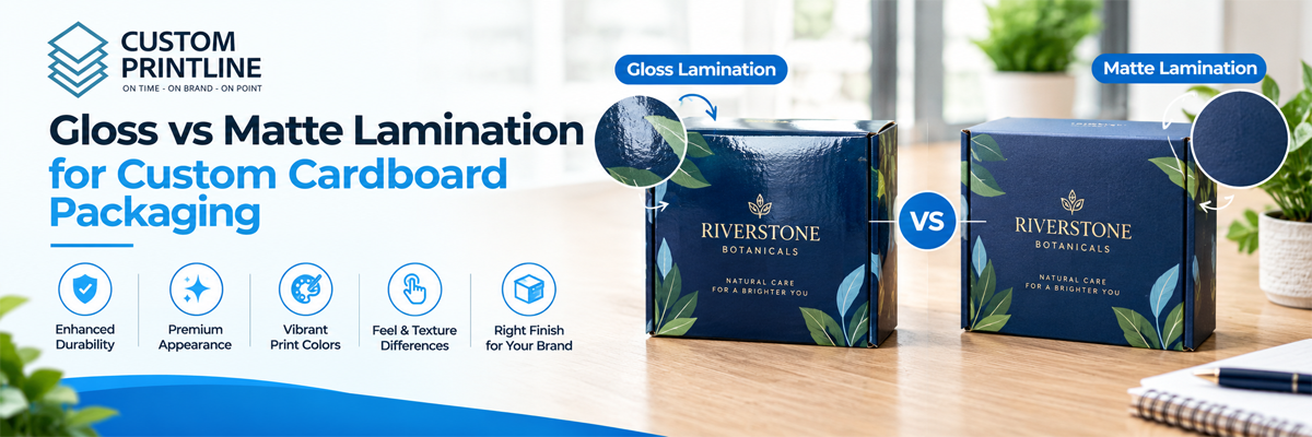 Gloss vs Matte Lamination for Custom Cardboard Packaging