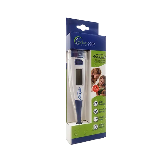 Thermometer Packaging with Hang Tab