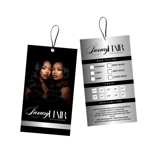 Custom Hair Extension Hang Tag