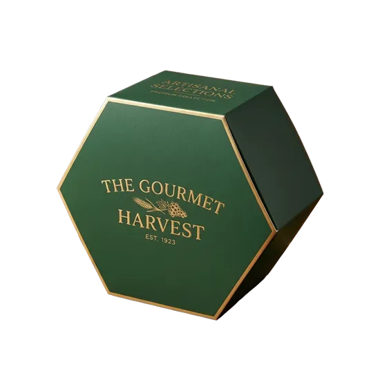 Hexagon Boxes with Gold Foil