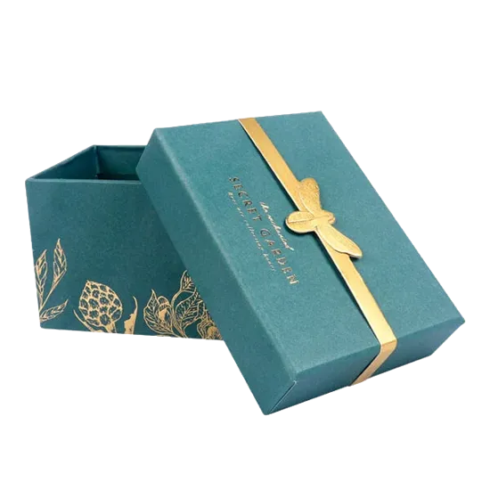 Two Piece Bath Bomb Box with Gold Foil